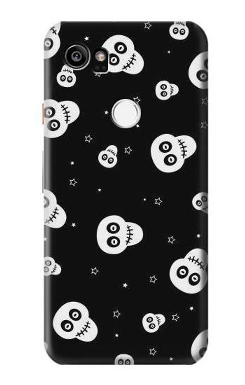 S3261 Smile Skull Halloween Pattern Case Cover Custodia per Google Pixel 2 XL