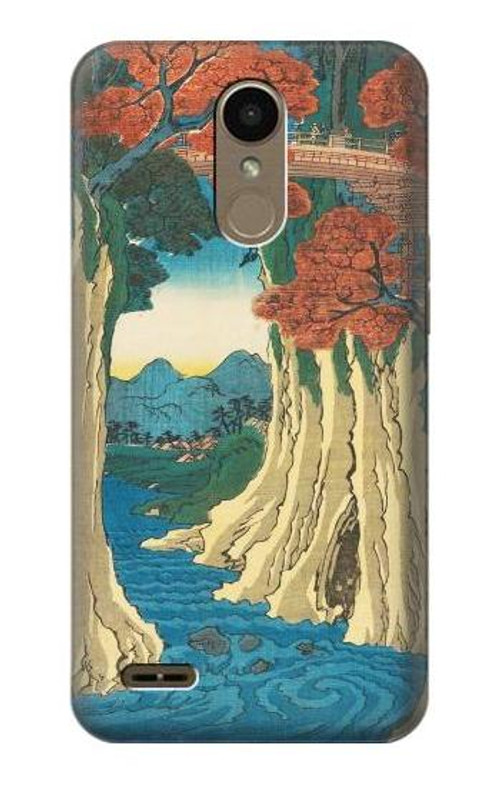 S3348 Utagawa Hiroshige The Monkey Bridge Case Cover Custodia per LG K10 (2018), LG K30