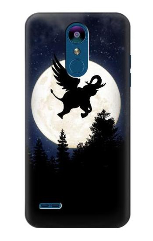 S3323 Flying Elephant Full Moon Night Case Cover Custodia per LG K8 (2018)