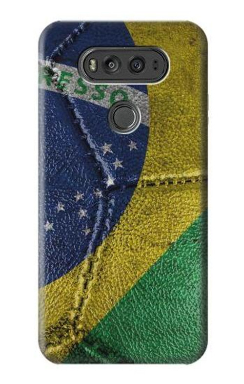 S3297 Brazil Flag Vintage Football Graphic Case Cover Custodia per LG V20