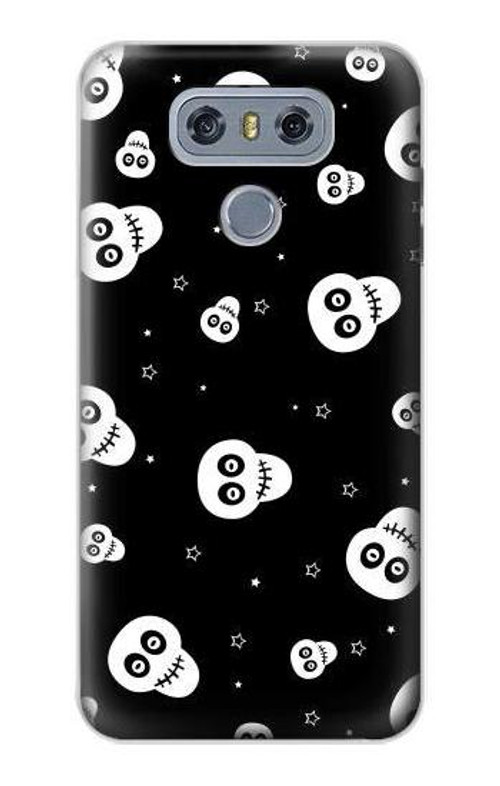 S3261 Smile Skull Halloween Pattern Case Cover Custodia per LG G6