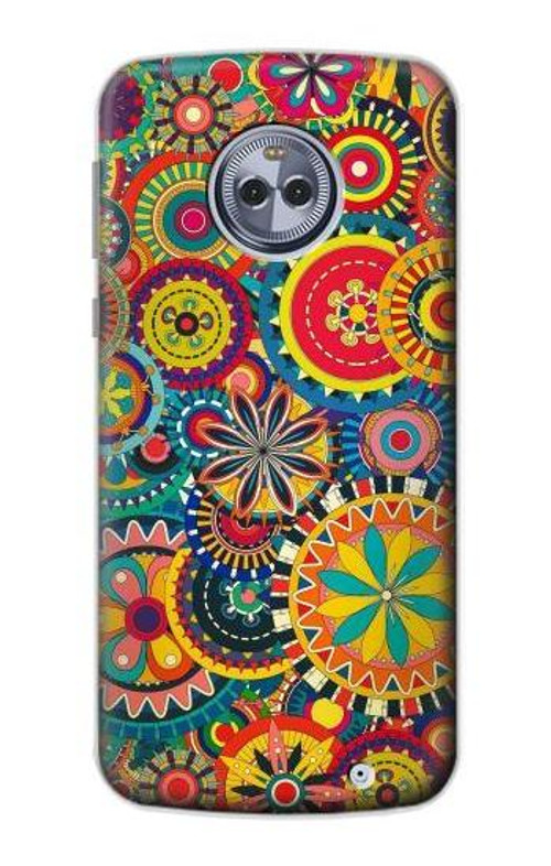 S3272 Colorful Pattern Case Cover Custodia per Motorola Moto X4