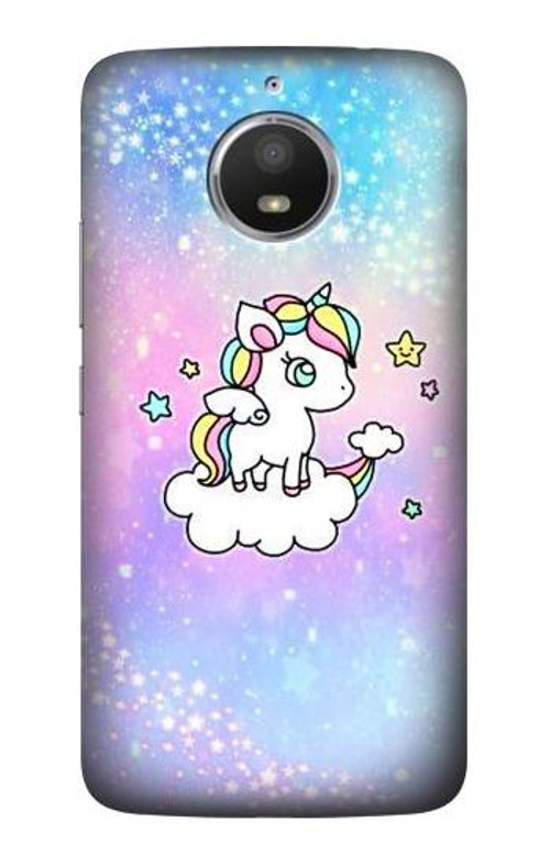 S3256 Cute Unicorn Cartoon Case Cover Custodia per Motorola Moto E4 Plus