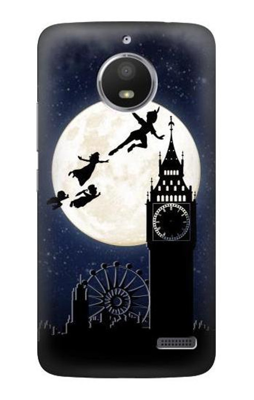 S3249 Peter Pan Fly Full Moon Night Case Cover Custodia per Motorola Moto E4