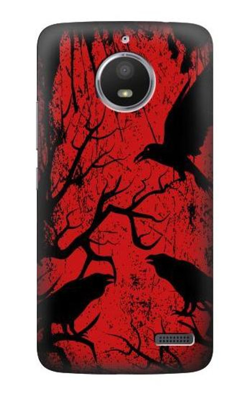 S3325 Crow Black Blood Tree Case Cover Custodia per Motorola Moto E4