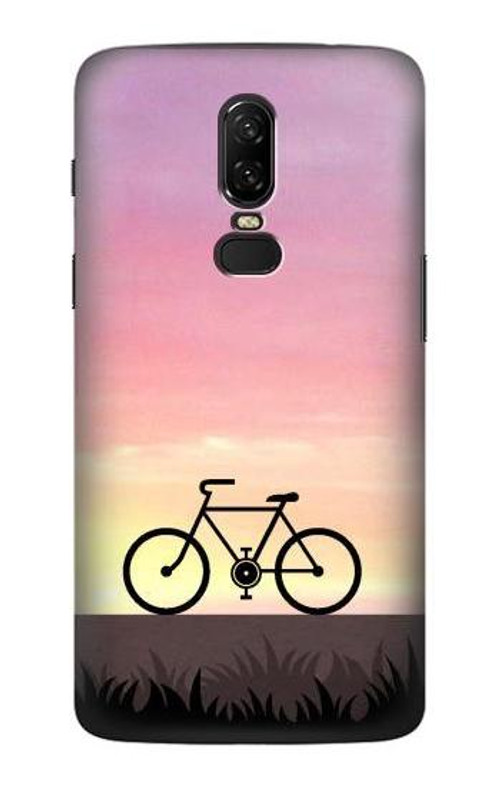 S3252 Bicycle Sunset Case Cover Custodia per OnePlus 6