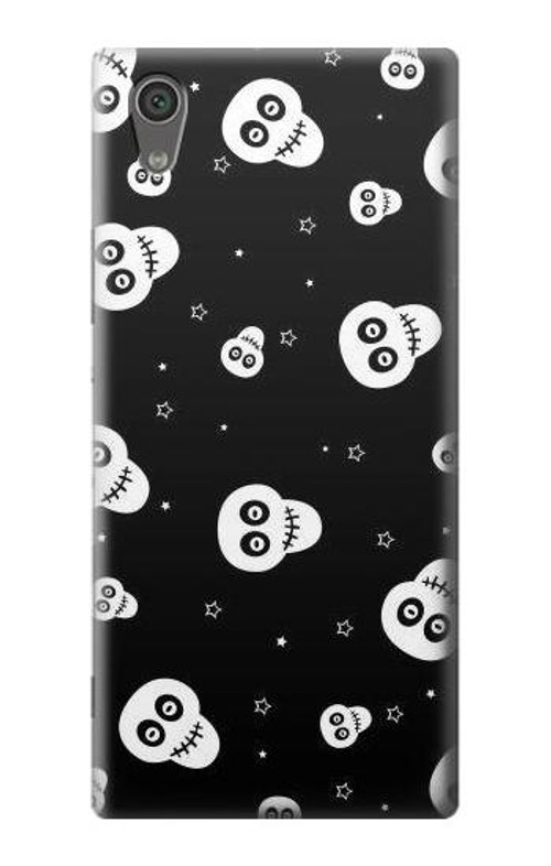 S3261 Smile Skull Halloween Pattern Case Cover Custodia per Sony Xperia XA1