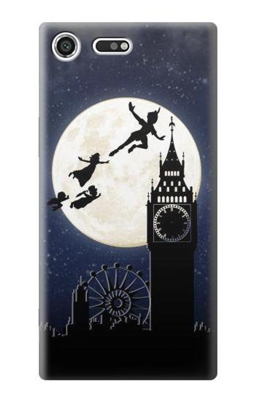 S3249 Peter Pan Fly Full Moon Night Case Cover Custodia per Sony Xperia XZ Premium