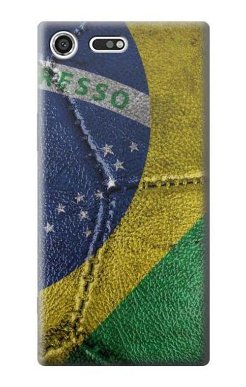 S3297 Brazil Flag Vintage Football Graphic Case Cover Custodia per Sony Xperia XZ Premium