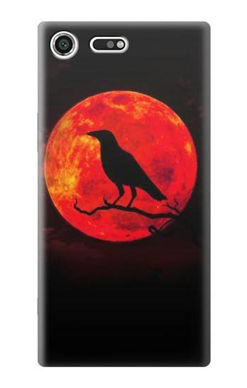 S3328 Crow Red Moon Case Cover Custodia per Sony Xperia XZ Premium