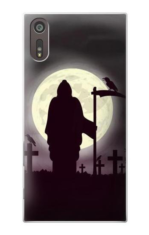 S3262 Grim Reaper Night Moon Cemetery Case Cover Custodia per Sony Xperia XZ