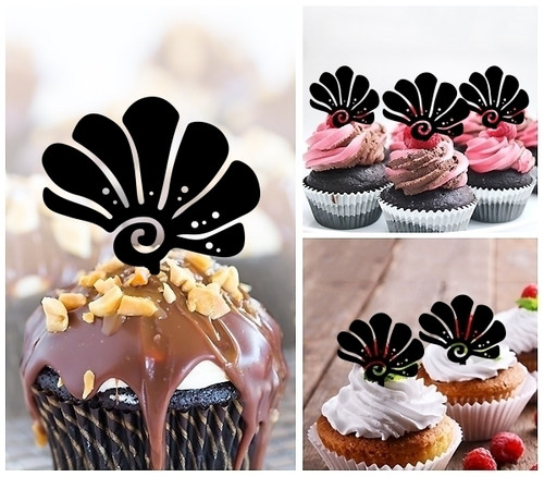 TA0787 Seashell Acrilico Cupcake Topper Torte e Muffin per Matrimonio Compleanno Festa Decorazione 10 pezzi TA0787 Seashell Acrilico Cupcake Topper Torte e Muffin per Matrimonio Compleanno Festa Decorazione 10 pezzi