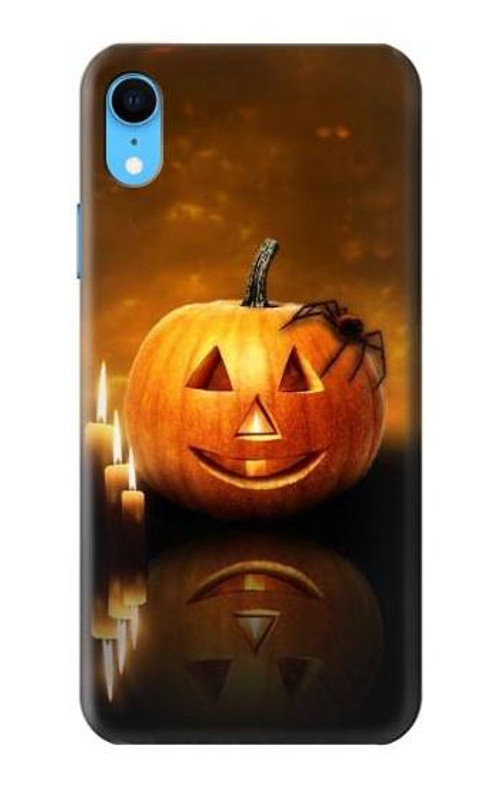 S1083 Pumpkin Spider Candles Halloween Case Cover Custodia per iPhone XR