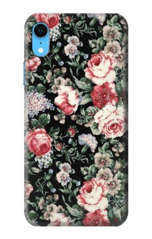 S2727 Vintage Rose Pattern Case Cover Custodia per iPhone XR