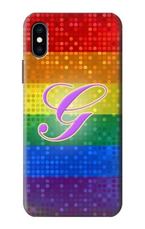 S2899 Rainbow LGBT Gay Pride Flag Case Cover Custodia per iPhone X, iPhone XS