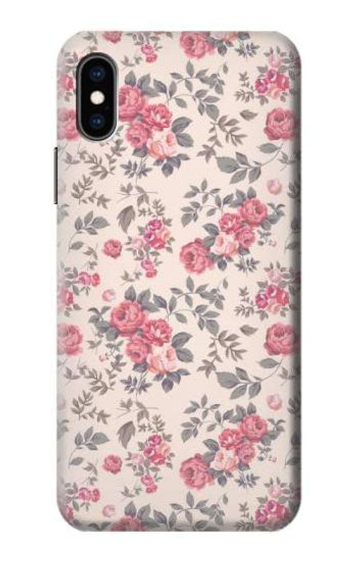 S3095 Vintage Rose Pattern Case Cover Custodia per iPhone X, iPhone XS