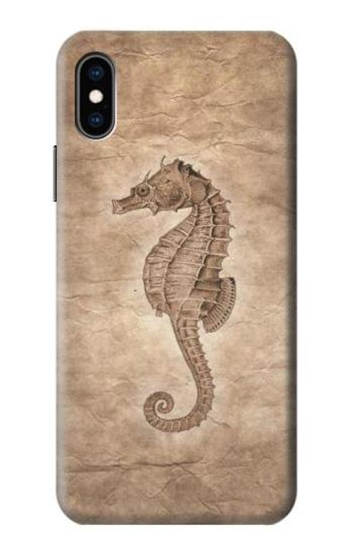 S3214 Seahorse Skeleton Fossil Case Cover Custodia per iPhone X, iPhone XS