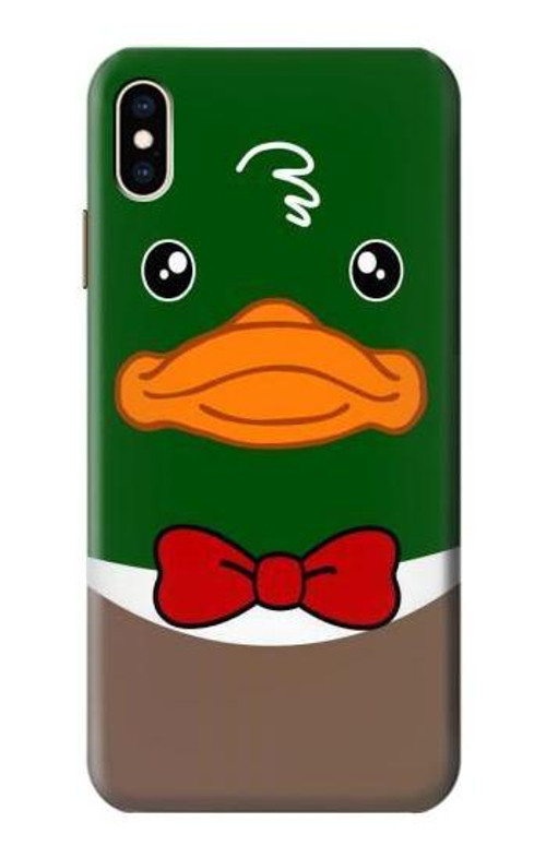 S2762 Green Head Mallard Duck Tuxedo Cartoon Case Cover Custodia per iPhone XS Max