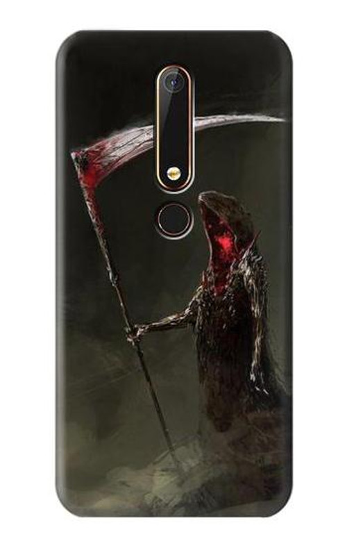 S1319 Grim Reaper Death Scythe Case Cover Custodia per Nokia 6.1, Nokia 6 2018