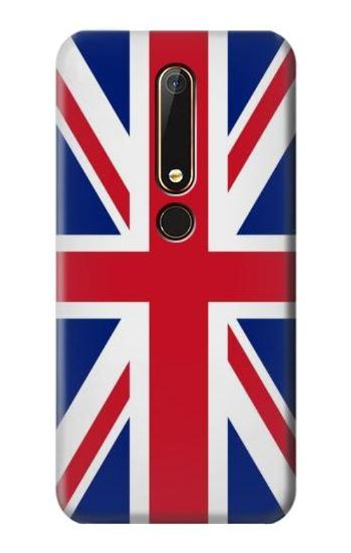 S3103 Flag of The United Kingdom Case Cover Custodia per Nokia 6.1, Nokia 6 2018