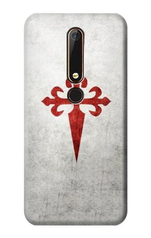 S3200 Order of Santiago Cross of Saint James Case Cover Custodia per Nokia 6.1, Nokia 6 2018