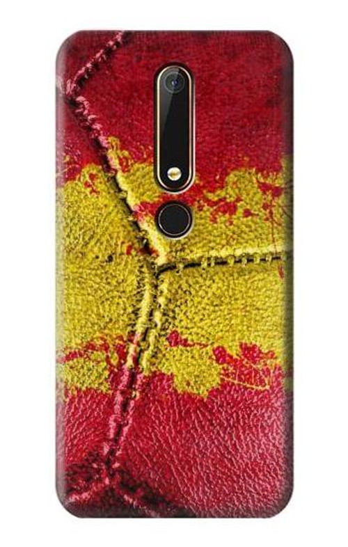 S3315 Spain Flag Vintage Football Graphic Case Cover Custodia per Nokia 6.1, Nokia 6 2018