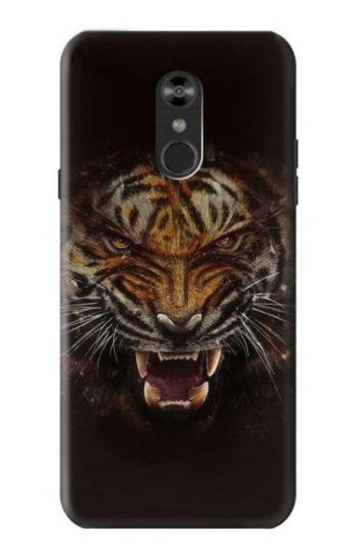 S0575 Tiger Face Case Cover Custodia per LG Q Stylo 4, LG Q Stylus