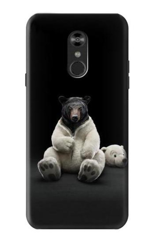 S0878 Black Bear Case Cover Custodia per LG Q Stylo 4, LG Q Stylus