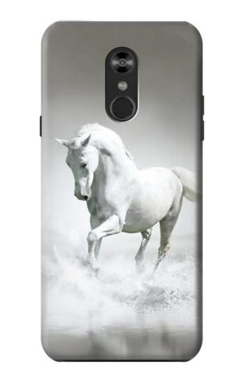 S0932 White Horse Case Cover Custodia per LG Q Stylo 4, LG Q Stylus
