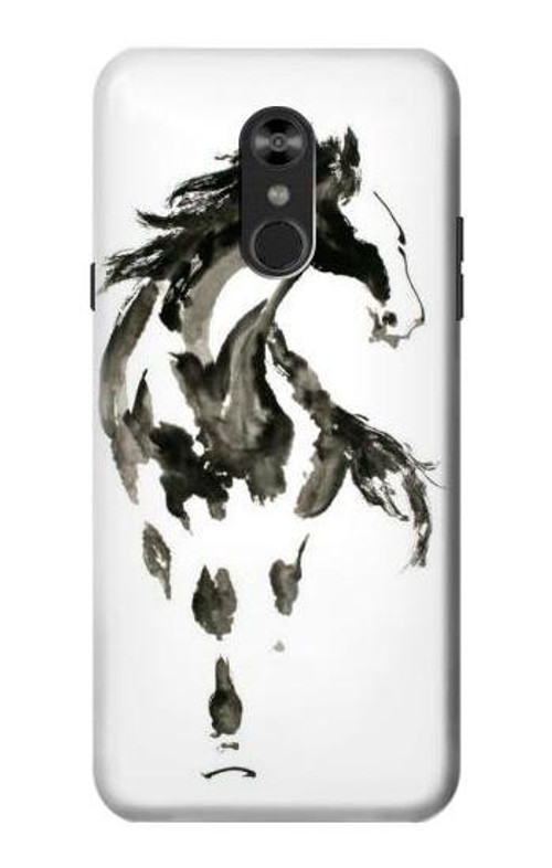 S1031 Horse Paintbrush Case Cover Custodia per LG Q Stylo 4, LG Q Stylus