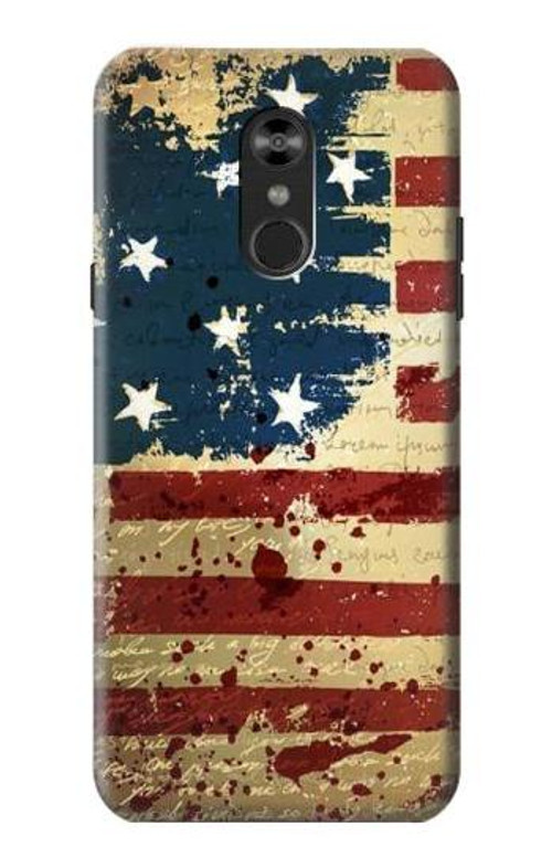 S2349 Old American Flag Case Cover Custodia per LG Q Stylo 4, LG Q Stylus