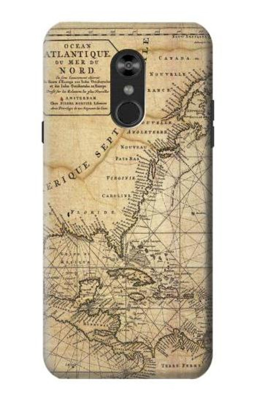 S2506 Exploration North America Map Case Cover Custodia per LG Q Stylo 4, LG Q Stylus