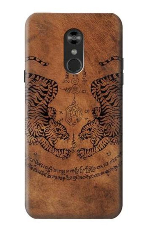 S3209 Sak Yant Twin Tiger Case Cover Custodia per LG Q Stylo 4, LG Q Stylus