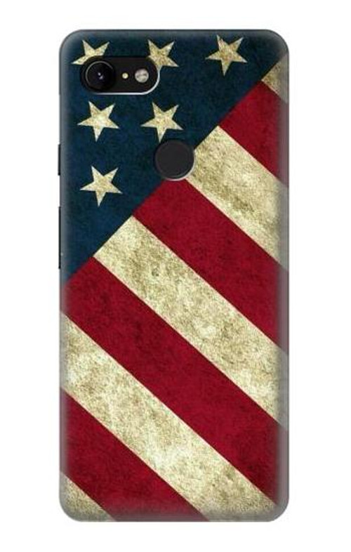 S3295 US National Flag Case Cover Custodia per Google Pixel 3 XL