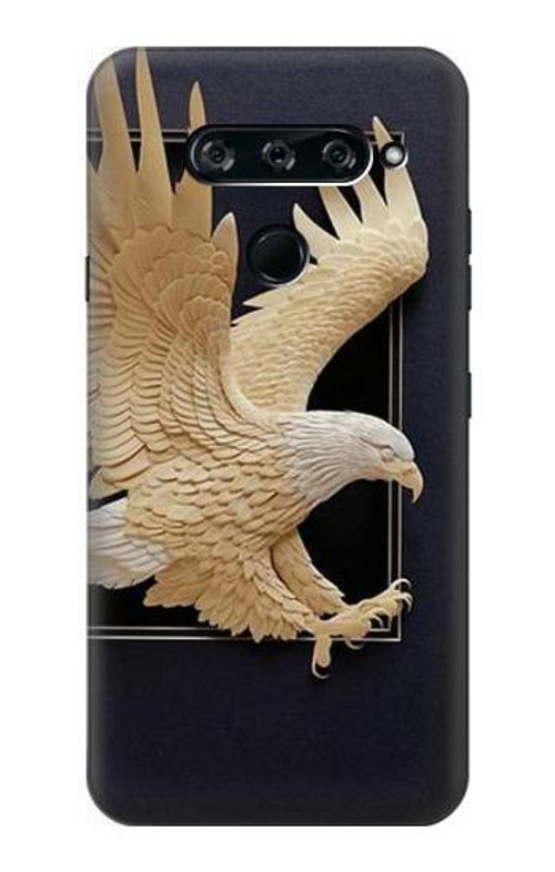 S1383 Paper Sculpture Eagle Case Cover Custodia per LG V40, LG V40 ThinQ