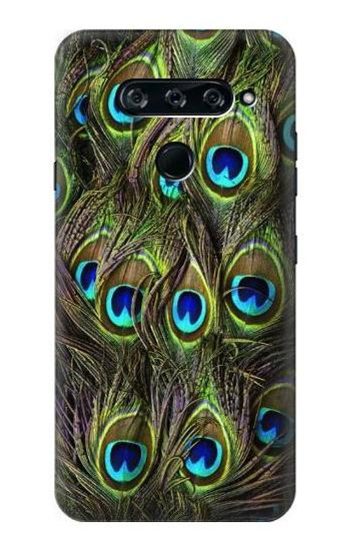 S1965 Peacock Feather Case Cover Custodia per LG V40, LG V40 ThinQ