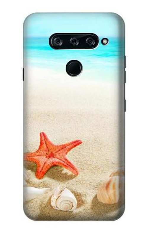 S3212 Sea Shells Starfish Beach Case Cover Custodia per LG V40, LG V40 ThinQ
