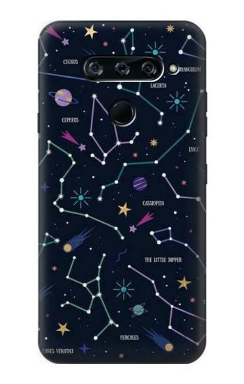 S3220 Star Map Zodiac Constellations Case Cover Custodia per LG V40, LG V40 ThinQ