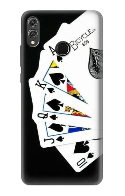 S1078 Poker Royal Straight Flush Case Cover Custodia per Huawei Honor 8X