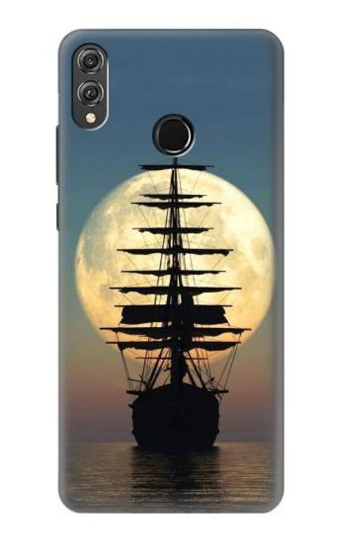 S2897 Pirate Ship Moon Night Case Cover Custodia per Huawei Honor 8X