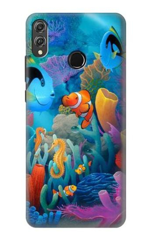 S3227 Underwater World Cartoon Case Cover Custodia per Huawei Honor 8X