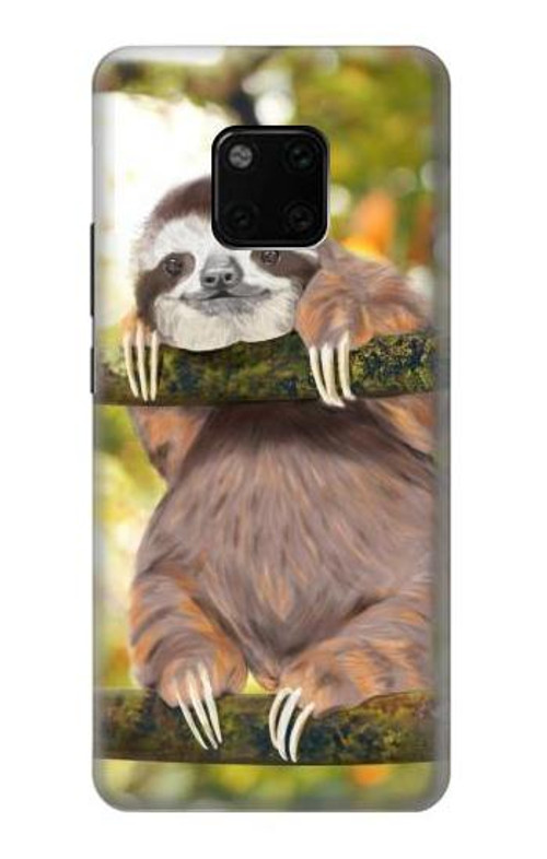 S3138 Cute Baby Sloth Paint Case Cover Custodia per Huawei Mate 20 Pro