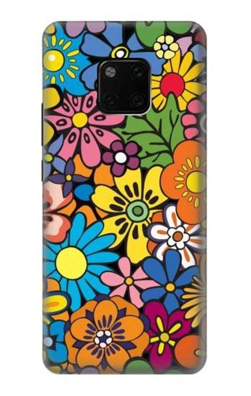 S3281 Colorful Hippie Flowers Pattern Case Cover Custodia per Huawei Mate 20 Pro