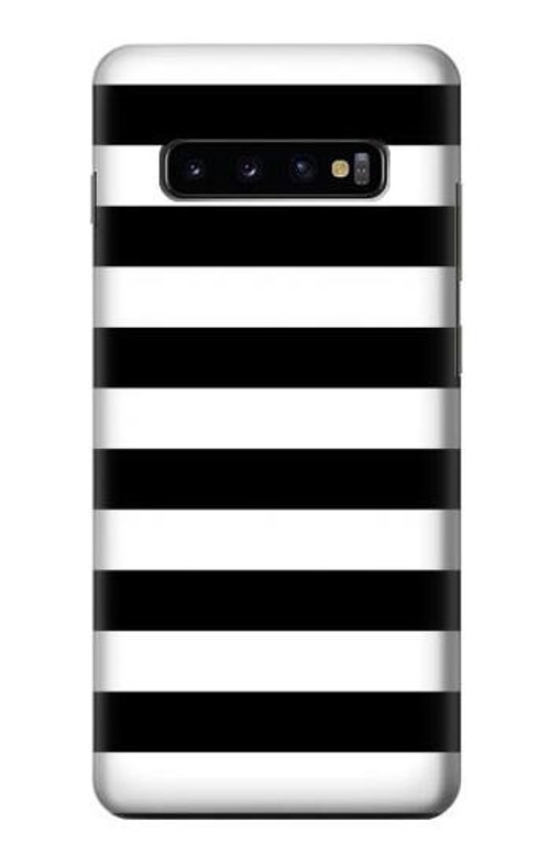 S1596 Black and White Striped Case Cover Custodia per Samsung Galaxy S10 Plus
