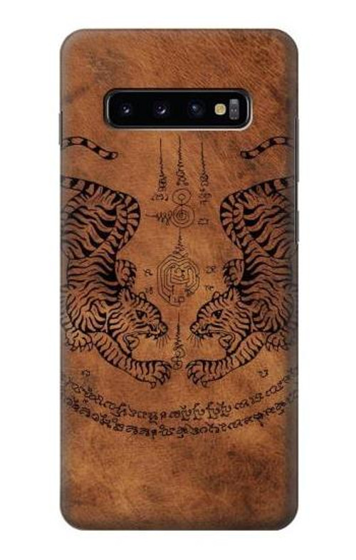 S3209 Sak Yant Twin Tiger Case Cover Custodia per Samsung Galaxy S10 Plus