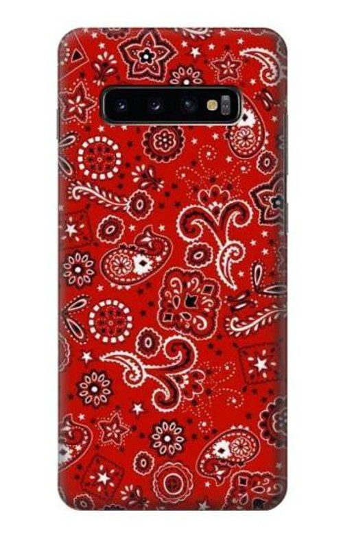 S3354 Red Classic Bandana Case Cover Custodia per Samsung Galaxy S10 Plus