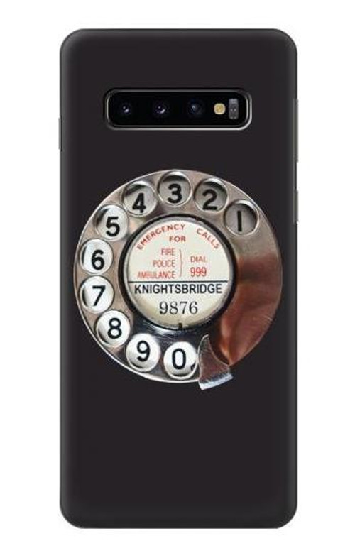 S0059 Retro Rotary Phone Dial On Case Cover Custodia per Samsung Galaxy S10