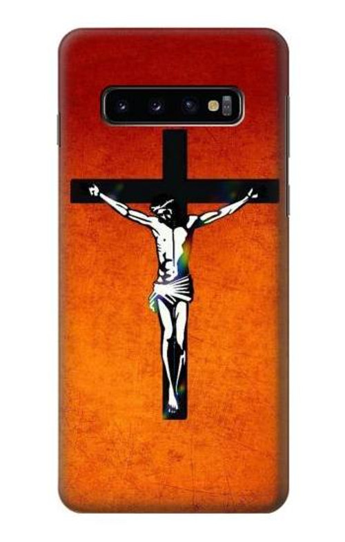 S2421 Jesus Christ On The Cross Case Cover Custodia per Samsung Galaxy S10