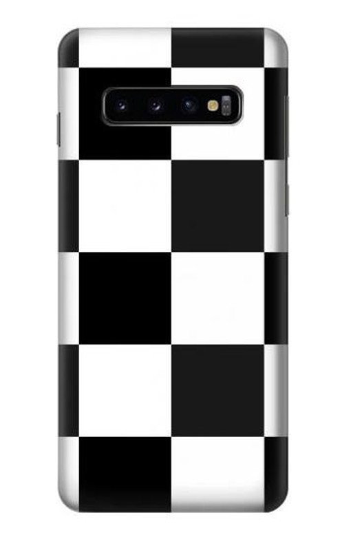 S2492 Black and White Checkerboard Case Cover Custodia per Samsung Galaxy S10 S2492 Black and White Checkerboard Case Cover Custodia per Samsung Galaxy S10