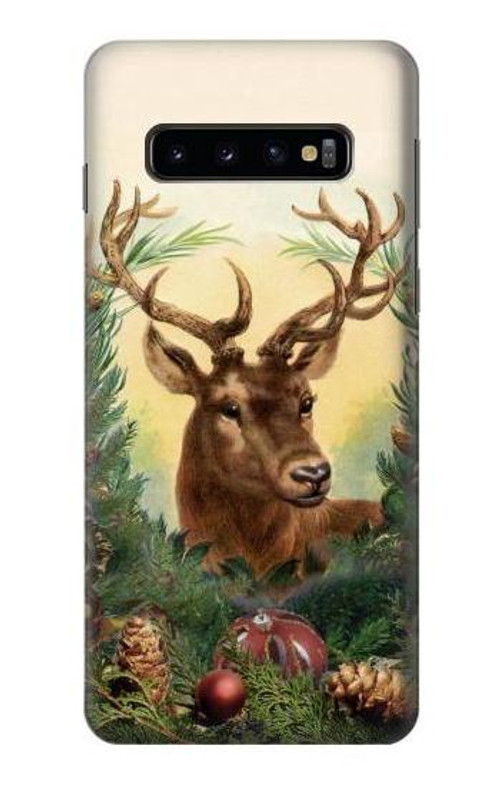 S2841 Vintage Reindeer Christmas Case Cover Custodia per Samsung Galaxy S10 S2841 Vintage Reindeer Christmas Case Cover Custodia per Samsung Galaxy S10